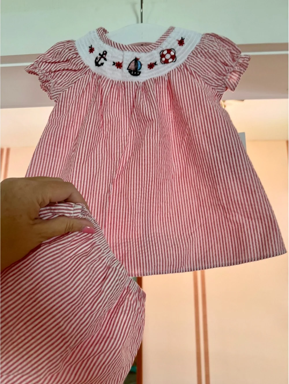 Goodlad Nautical Embroidered Dress Sz 12 Montys NWT